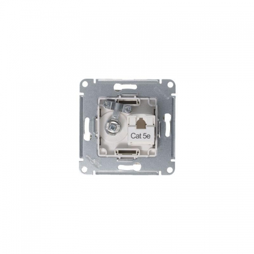 Розетка компьютерная + телевизионная 2-м AtlasDesign RJ45 кат.5E + TV механизм алюм. SE ATN000389 ATN000389