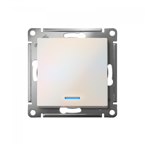 Выключатель 1-кл. СП AtlasDesign 10А IP20 (сх. 1а) 10AX с подсветкой механизм жемчуж. SE ATN000413 ATN000413