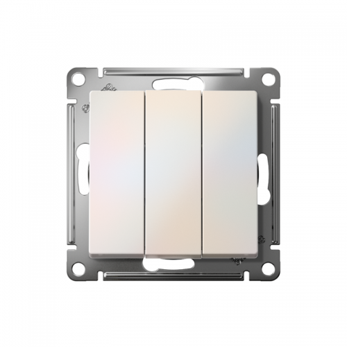 Выключатель 3-кл. СП AtlasDesign 10А IP20 (сх. 1+1+1) 10AX механизм жемчуж. SE ATN000431 ATN000431