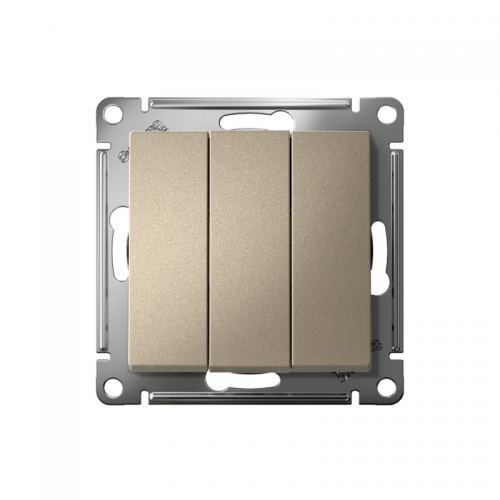 Механизм выключателя 3-кл. СП Atlas Design 10А IP20 (сх. 1+1+1) 10AX шампань SchE ATN000531 ATN000531