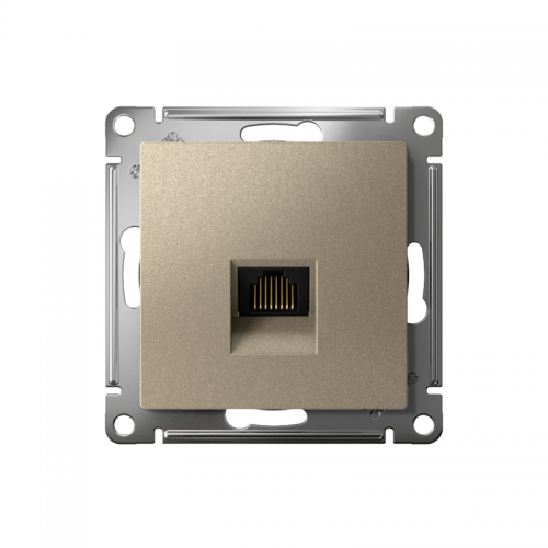 Механизм розетки компьютерной Atlas Design RJ45 шампань SchE ATN000583 ATN000583