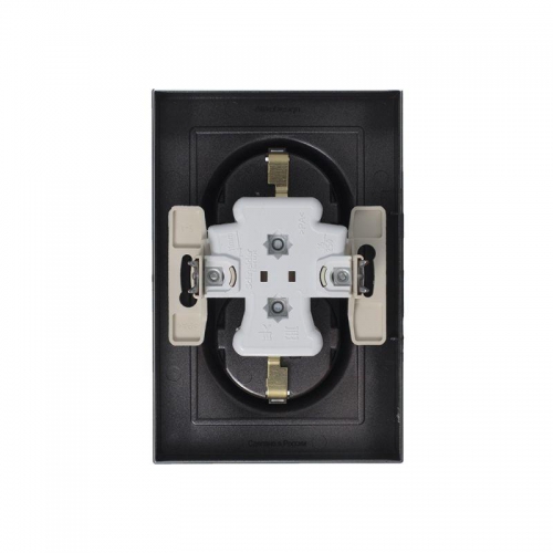 Розетка 2-м Atlas Design с заземл. 16А в сборе мокко SchE ATN000624 ATN000624
