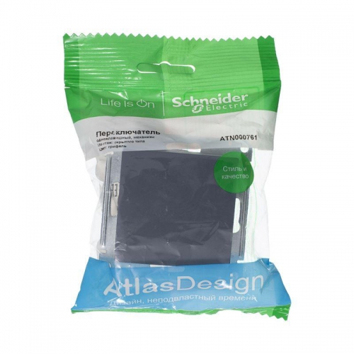 Механизм переключателя 1-кл. СП Atlas Design 10А IP20 (сх. 6) 10AX грифель SchE ATN000761 ATN000761