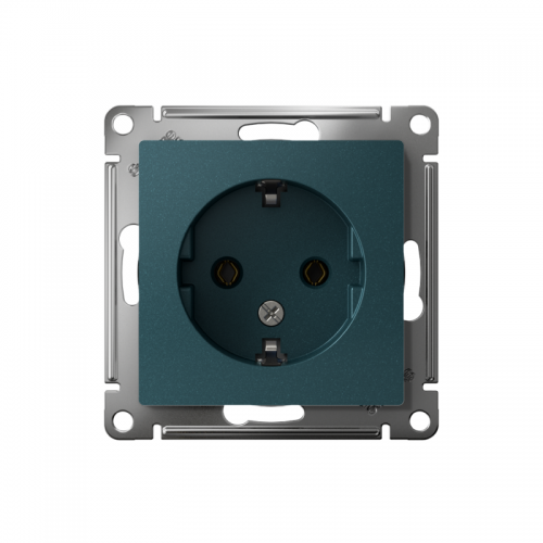 Механизм розетки 1-м СП Atlas Design с заземл. 16А изумруд SchE ATN000843 ATN000843