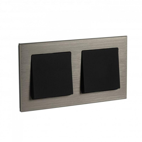 Рамка 2-м Atlas Design NATURE металл латунь SchE ATN312202 ATN312202