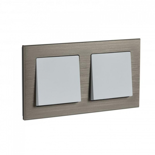 Рамка 2-м Atlas Design NATURE металл латунь SchE ATN312202 ATN312202