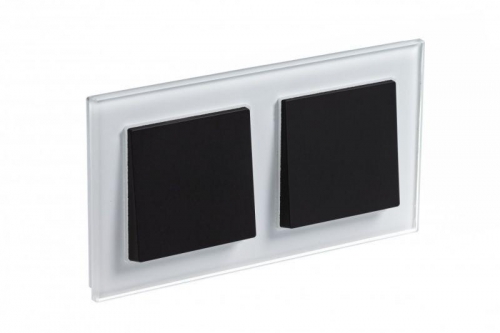 Рамка 2-м AtlasDesign Nature стекло бел. SchE ATN320102 ATN320102