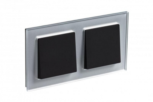 Рамка 2-м Atlas Design NATURE стекло алюм. SchE ATN320302 ATN320302