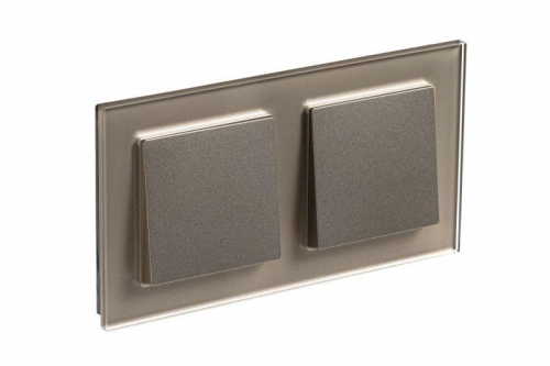 Рамка 2-м Atlas Design NATURE стекло шампань SchE ATN320502 ATN320502