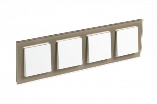 Рамка 4-м Atlas Design NATURE стекло шампань SchE ATN320504 ATN320504