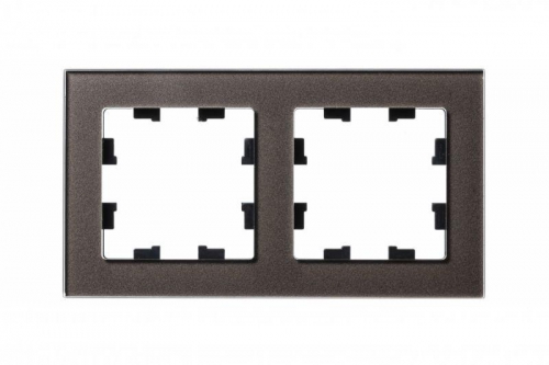 Рамка 2-м Atlas Design NATURE стекло мокко SchE ATN320602 ATN320602