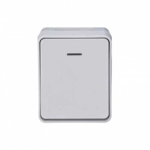 Выключатель 1-кл. ОП AtlasDesign Profi54 IP54 10AX с подсветкой бел. SE ATN540113 ATN540113