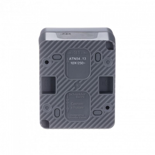 Выключатель 1-кл. ОП AtlasDesign Profi54 IP54 10AX с подсветкой антрацит SE ATN544013 ATN544013