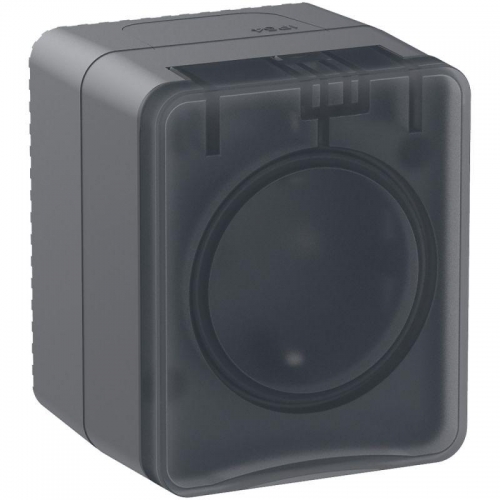 Розетка 1-м ОП AtlasDesign Profi54 16А IP54 250В с заземл. защ. шторки антрацит SE ATN544045 ATN544045