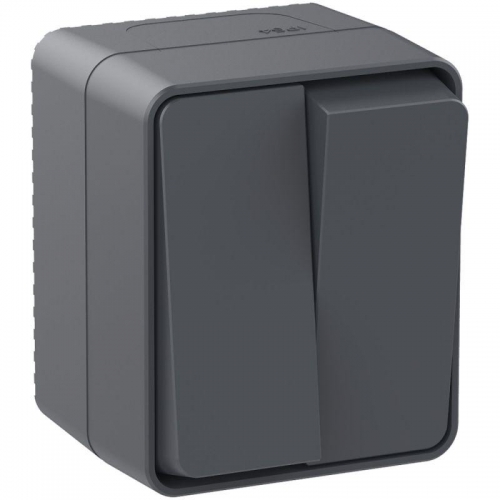 Выключатель 2-кл. ОП AtlasDesign Profi54 IP54 10AX антрацит SE ATN544051 ATN544051