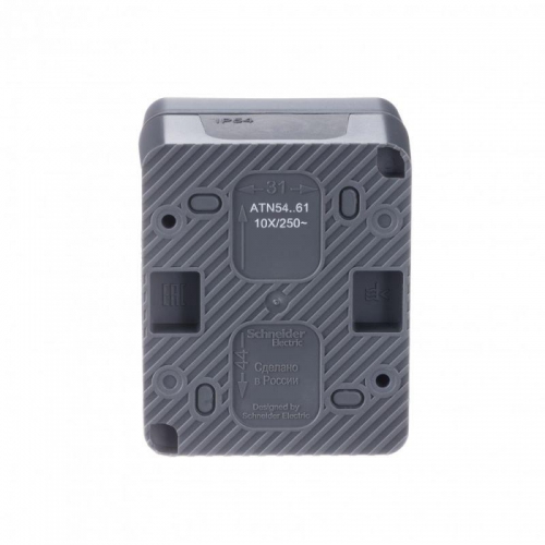 Переключатель проходной 1-кл. ОП AtlasDesign Profi54 IP54 10AX антрацит SE ATN544061 ATN544061