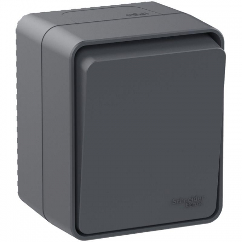 Переключатель проходной 1-кл. ОП AtlasDesign Profi54 IP54 10AX антрацит SE ATN544061 ATN544061