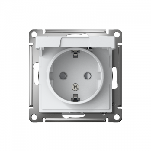 Розетка AtlasDesign 16А IP20 с заземл. защ. шторки с крышкой механизм лотос SE ATN001346 ATN001346