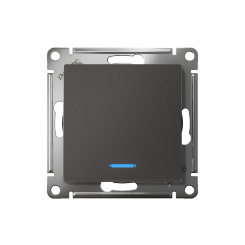 Выключатель 1-кл. AtlasDesign (сх. 1а) 10AX с подсветкой механизм базальт SE ATN001413 ATN001413