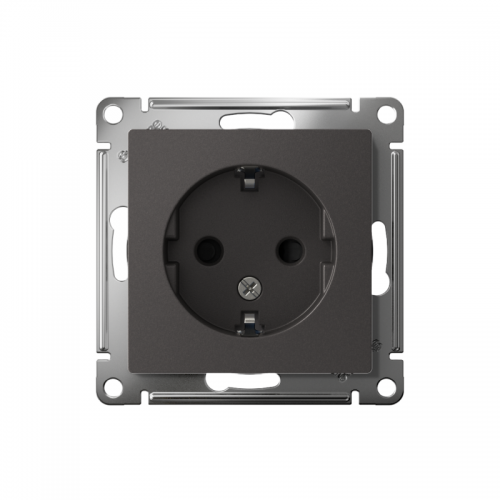 Розетка AtlasDesign 16А с заземл. защ. шторки механизм базальт SE ATN001445 ATN001445