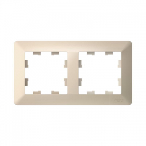 Рамка 2-м AtlasDesign Air беж./дым. бел. SE ATN220202 ATN220202