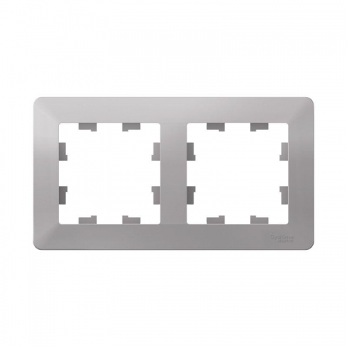 Рамка 2-м AtlasDesign Air алюм./дым. черн. SE ATN220302 ATN220302