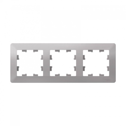 Рамка 3-м AtlasDesign Air алюм./дым. черн. SE ATN220303 ATN220303