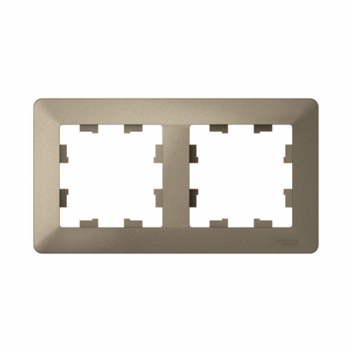 Рамка 2-м AtlasDesign Air шампань/дым. черн. SE ATN220502 ATN220502