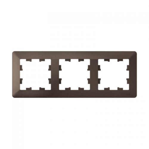 Рамка 3-м AtlasDesign Air мокко/дым. черн. SE ATN220603 ATN220603