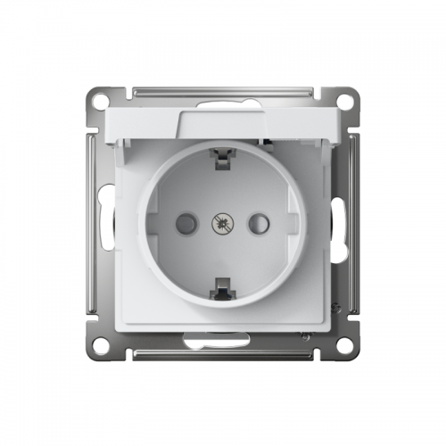 Розетка AtlasDesign 16А IP20 с заземл. защ. шторки с крышкой быстрозажим. клем. механизм бел. SE ATN000146S ATN000146S
