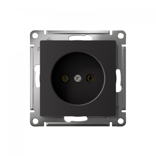 Розетка AtlasDesign 16А без заземл. без шторок быстрозажим. клем. механизм карбон SE ATN001041S ATN001041S