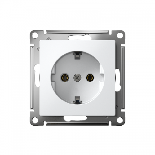 Розетка AtlasDesign 16А с заземл. быстрозажим. клем. механизм бел. SE ATN000143S ATN000143S