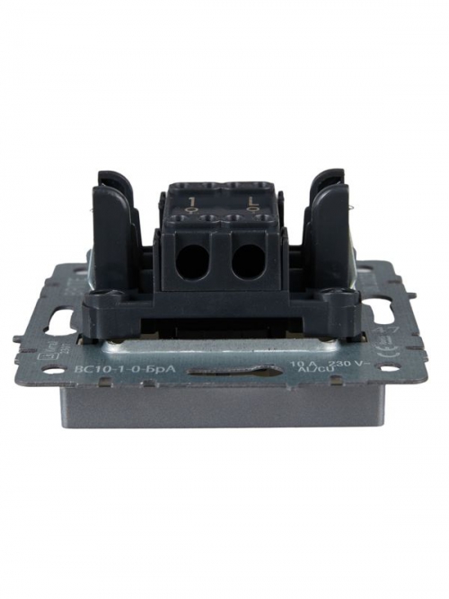 Выключатель 1-кл. СП BRITE ВС10-1-0-БрА 10А алюм. IEK BR-V10-0-10-K47 BR-V10-0-10-K47