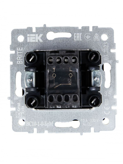 Выключатель 1-кл. СП BRITE ВС10-1-0-БрМ 10А маренго IEK BR-V10-0-10-K35 BR-V10-0-10-K35
