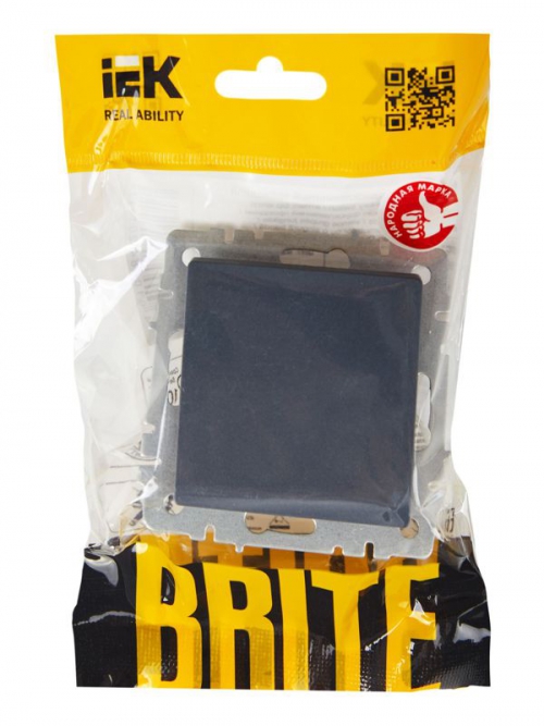 Выключатель проходной 1-кл. СП BRITE ВС10-1-6-БрМ 10А маренго IEK BR-V12-0-10-K35 BR-V12-0-10-K35