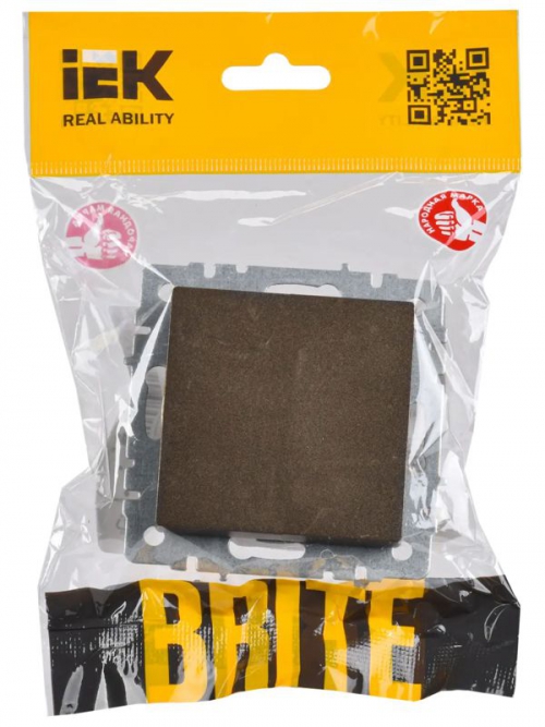 Выключатель проходной 1-кл. СП BRITE ВС10-1-6-БрТБ 10А бронза IEK BR-V12-0-10-K45 BR-V12-0-10-K45