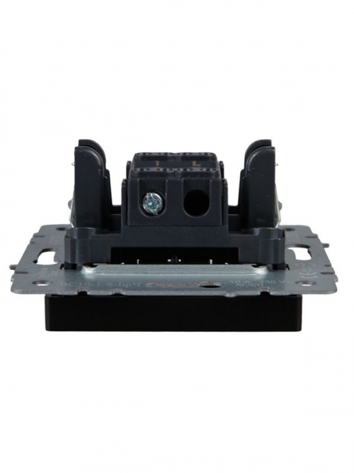 Выключатель проходной 1-кл. СП BRITE ВС10-1-6-БрЧ 10А черн. IEK BR-V12-0-10-K02 BR-V12-0-10-K02