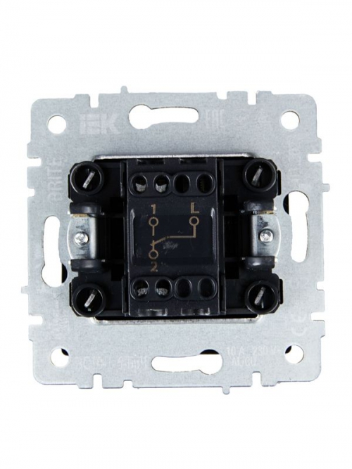 Выключатель проходной 1-кл. СП BRITE ВС10-1-6-БрЧ 10А черн. IEK BR-V12-0-10-K02 BR-V12-0-10-K02