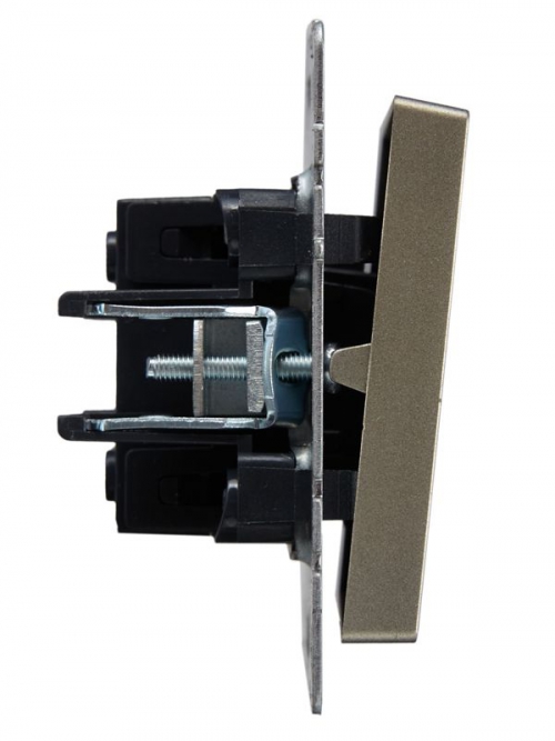 Выключатель проходной 1-кл. СП BRITE ВС10-1-6-БрШ 10А шампань IEK BR-V12-0-10-K37 BR-V12-0-10-K37