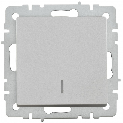 Выключатель 1-кл. СП BRITE ВС10-1-1-БрА 10А с инд. алюм. IEK BR-V10-1-10-K47 BR-V10-1-10-K47