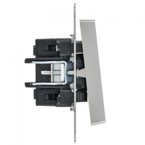 Выключатель 1-кл. СП BRITE ВС10-1-1-БрА 10А с инд. алюм. IEK BR-V10-1-10-K47 BR-V10-1-10-K47