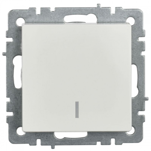 Выключатель 1-кл. СП BRITE ВС10-1-1-БрБ 10А с инд. бел. IEK BR-V10-1-10-K01 BR-V10-1-10-K01