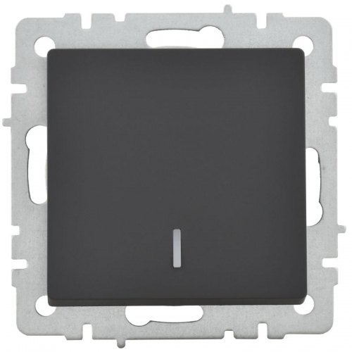 Выключатель 1-кл. СП BRITE ВС10-1-1-БрГ 10А с инд. графит IEK BR-V10-1-10-K53 BR-V10-1-10-K53