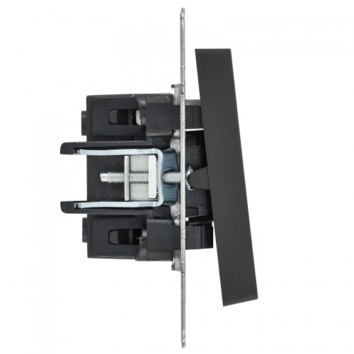 Выключатель 1-кл. СП BRITE ВС10-1-1-БрГ 10А с инд. графит IEK BR-V10-1-10-K53 BR-V10-1-10-K53