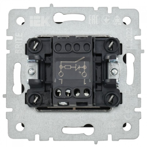 Выключатель 1-кл. СП BRITE ВС10-1-1-БрЖ 10А с инд. жемчуж. IEK BR-V10-1-10-K36 BR-V10-1-10-K36