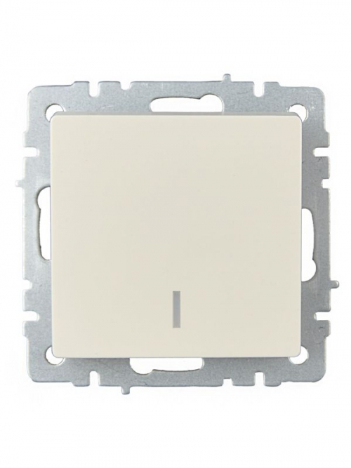 Выключатель 1-кл. СП BRITE ВС10-1-1-БрКр 10А с инд. беж. IEK BR-V10-1-10-K10 BR-V10-1-10-K10