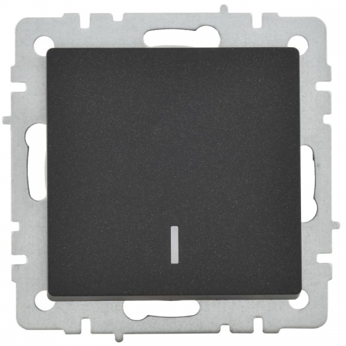Выключатель 1-кл. СП BRITE ВС10-1-1-БрЧ 10А с инд. черн. IEK BR-V10-1-10-K02 BR-V10-1-10-K02