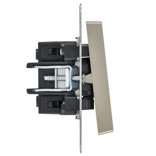 Выключатель 1-кл. СП BRITE ВС10-1-1-БрШ 10А с инд. шампань IEK BR-V10-1-10-K37 BR-V10-1-10-K37