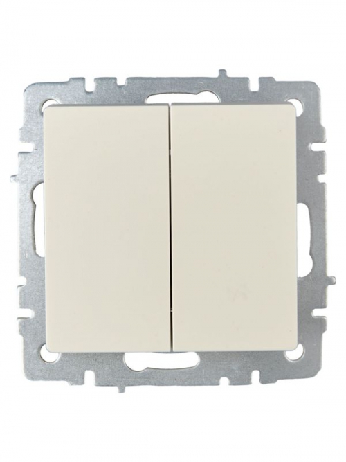 Выключатель проходной 2-кл. СП BRITE ВС10-2-6-БрКр 10А беж. IEK BR-V22-0-10-K10 BR-V22-0-10-K10