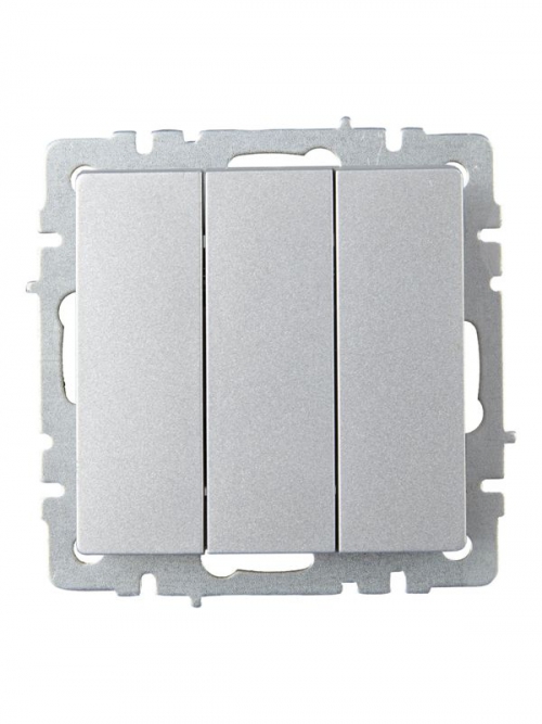 Выключатель 3-кл. СП BRITE ВС10-3-0-БрА 10А алюм. IEK BR-V30-0-10-K47 BR-V30-0-10-K47